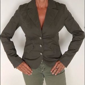 Green olive cotton stretch blazer/jacket size M